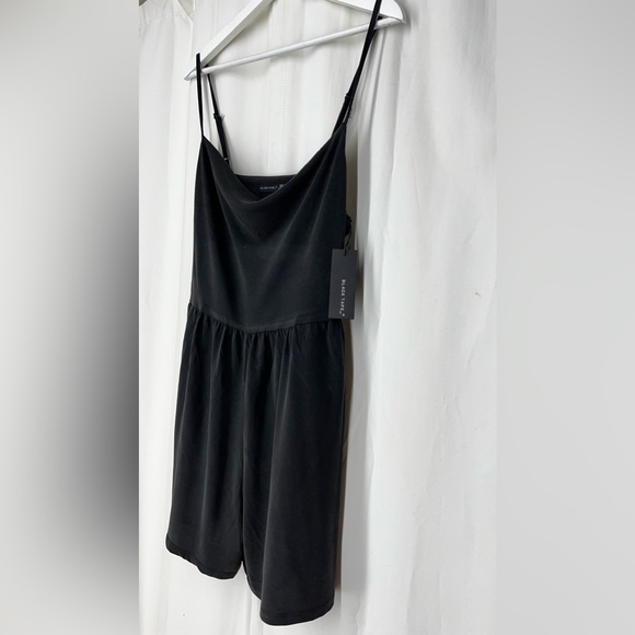 BLACK TAPE Women's Dark Grey Draped-Neck Spaghetti Strap Pull-On Romper SZ M - Picture 5 of 13